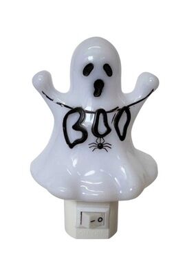 HALLOWEEN LED NIGHTLIGHT VINTAGE DECOR - BOO SPIDER GHOST